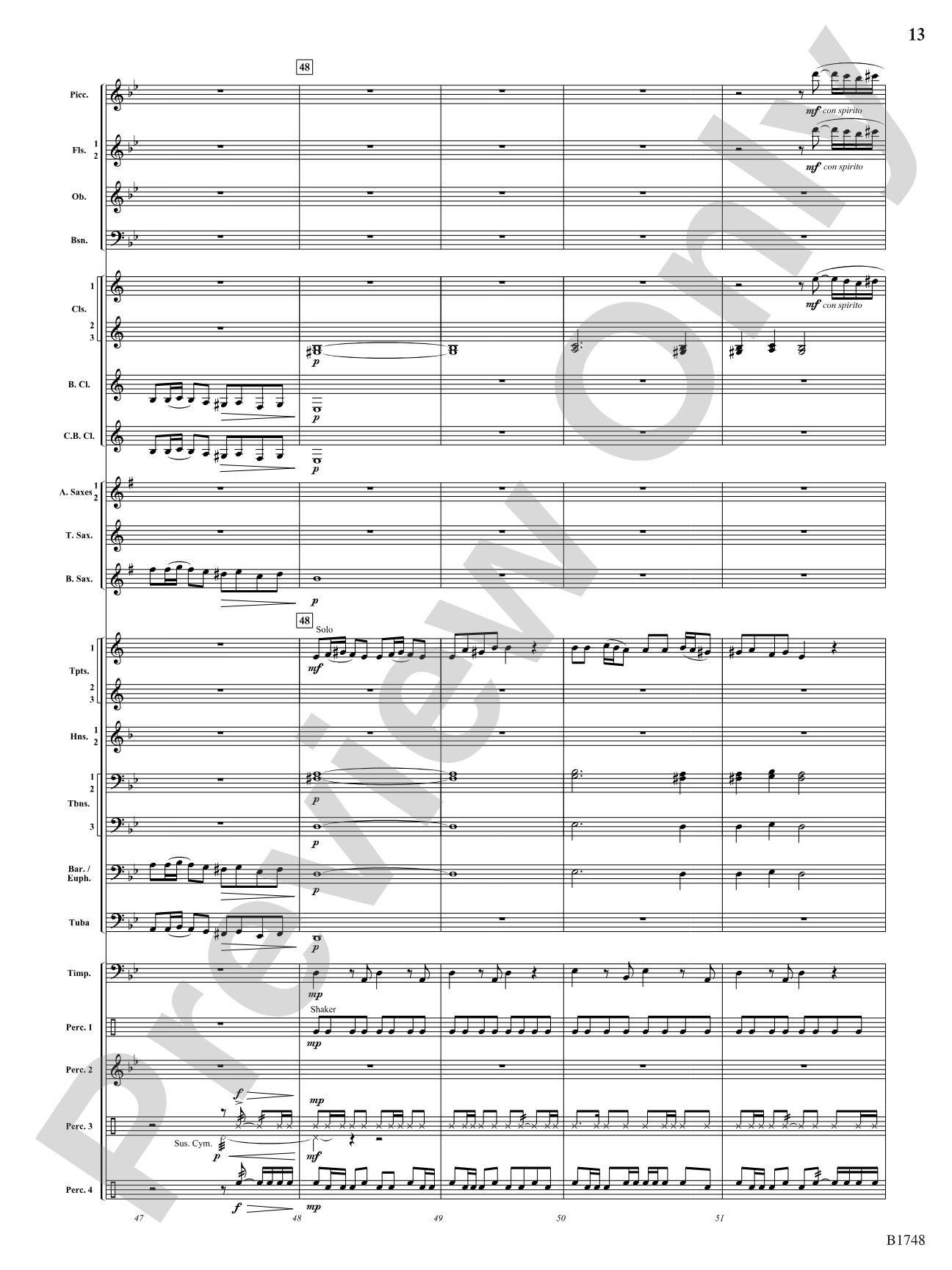 Come Down Rain: Score