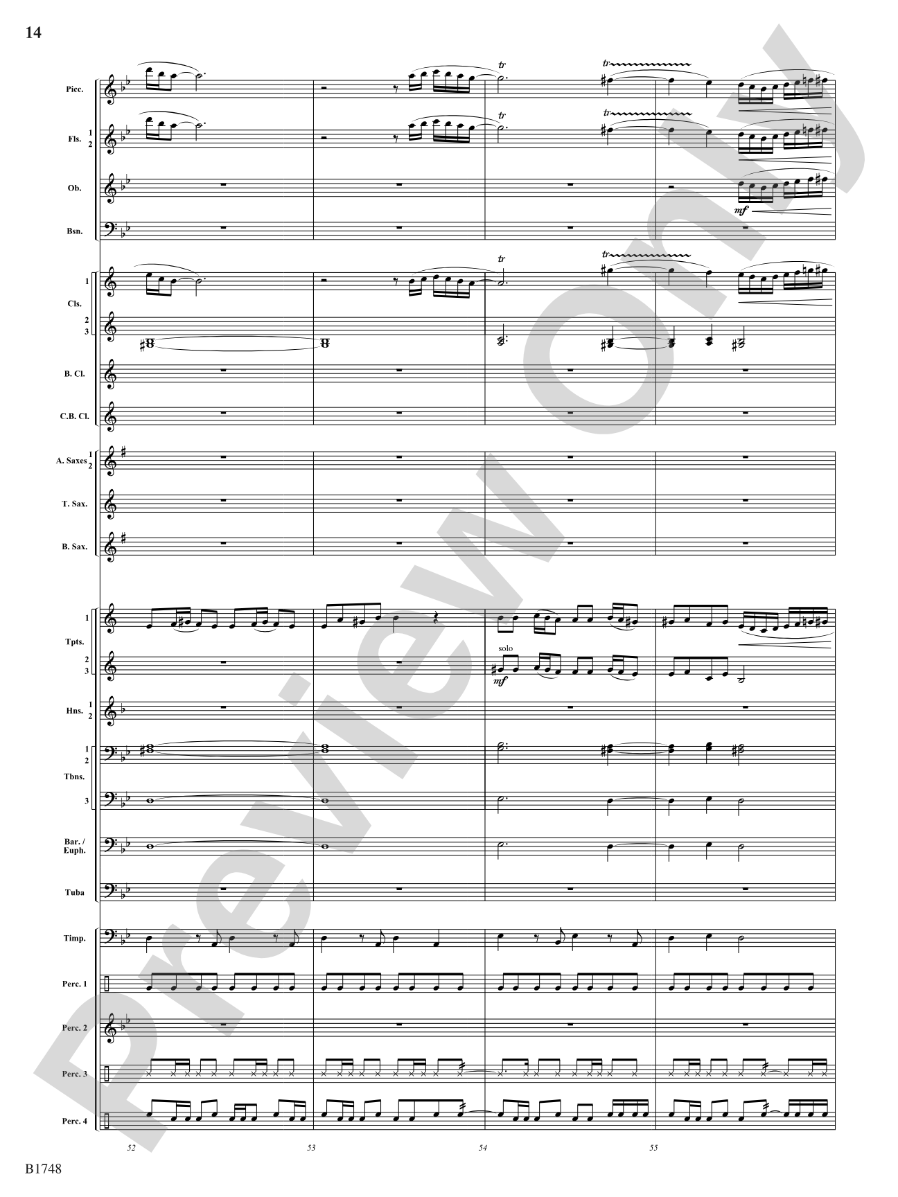 Come Down Rain: Score