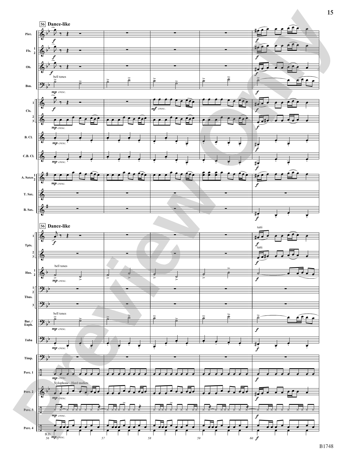 Come Down Rain: Score