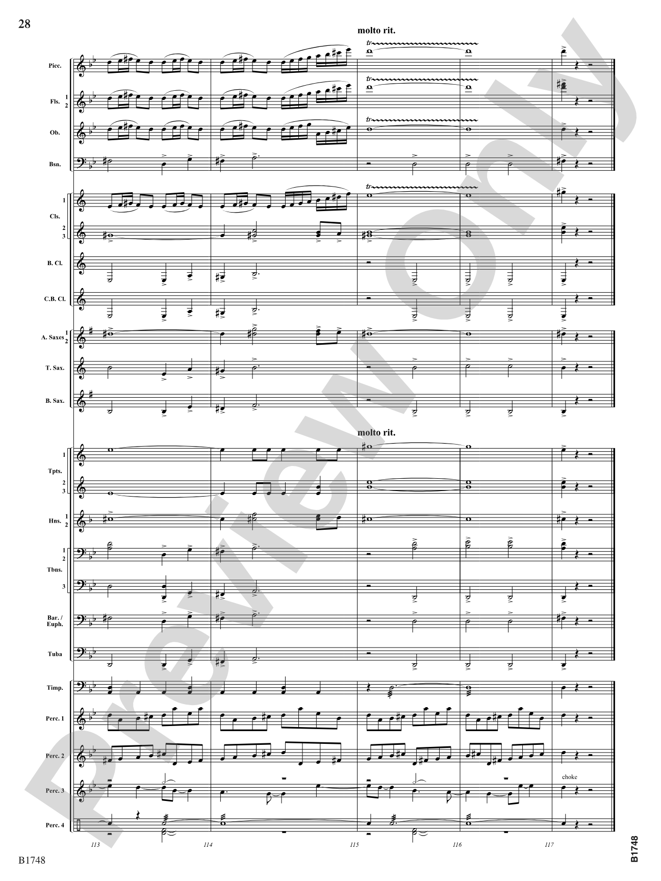 Come Down Rain: Score