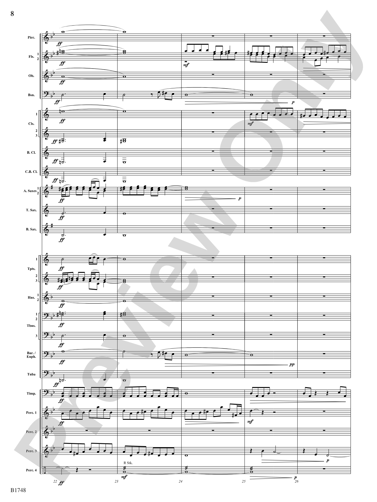 Come Down Rain: Score