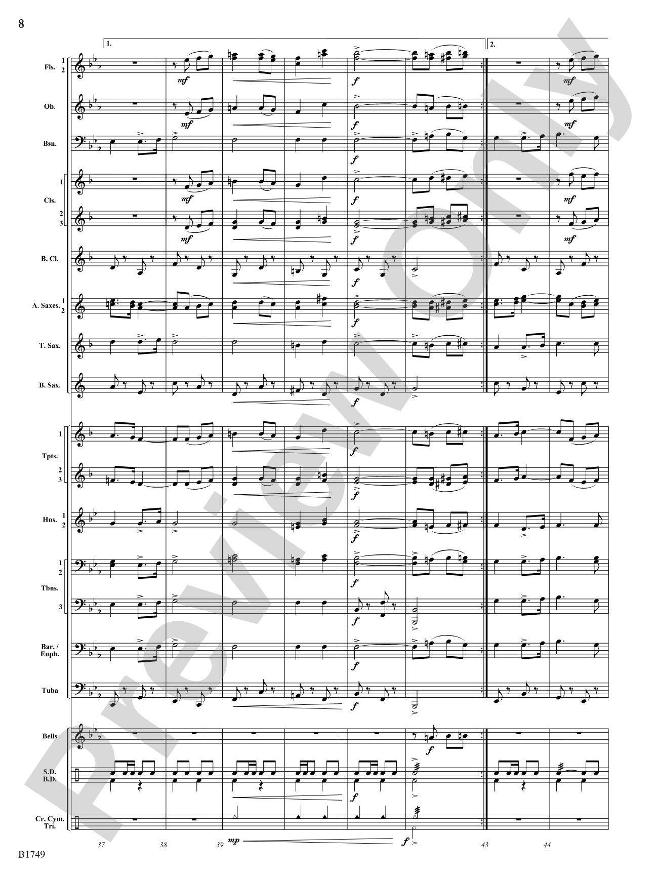 Quicksilver: Concert Band Conductor Score & Parts