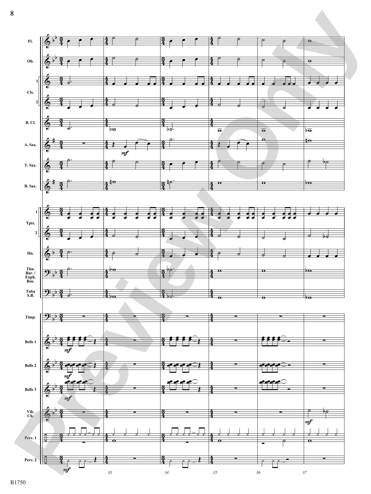 Radiance: Concert Band Conductor Score & Parts