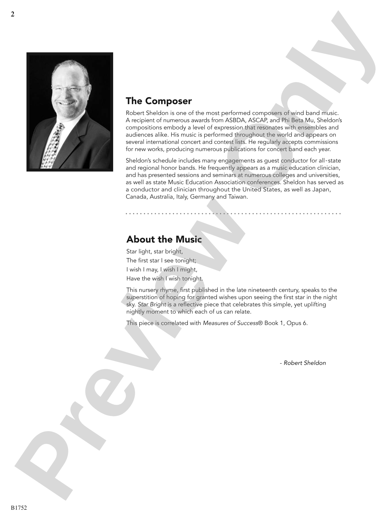 Star Bright: Concert Band Conductor Score & Parts