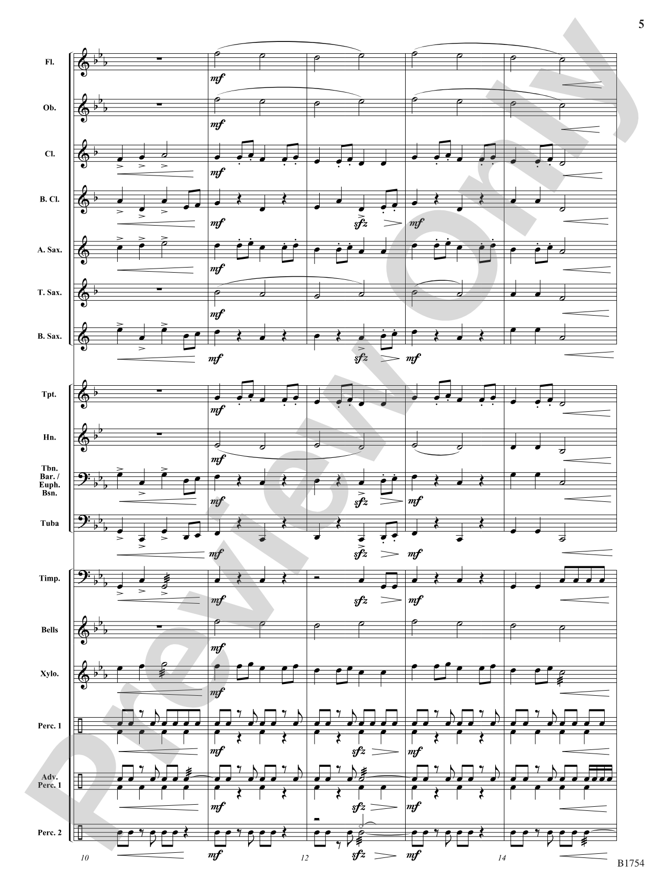 Dance Slav: Concert Band Conductor Score & Parts