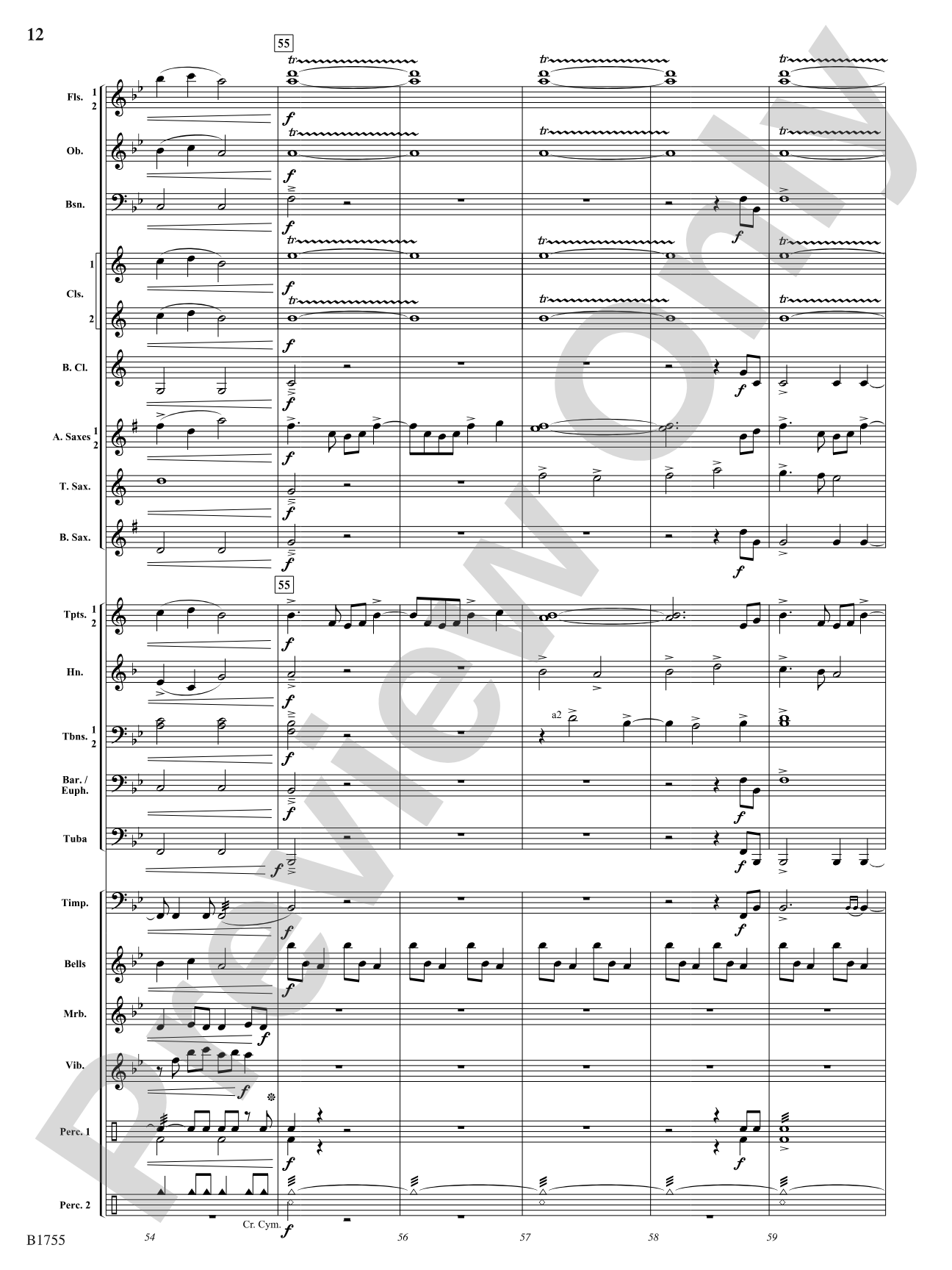 Shimmering Joy: Concert Band Conductor Score & Parts