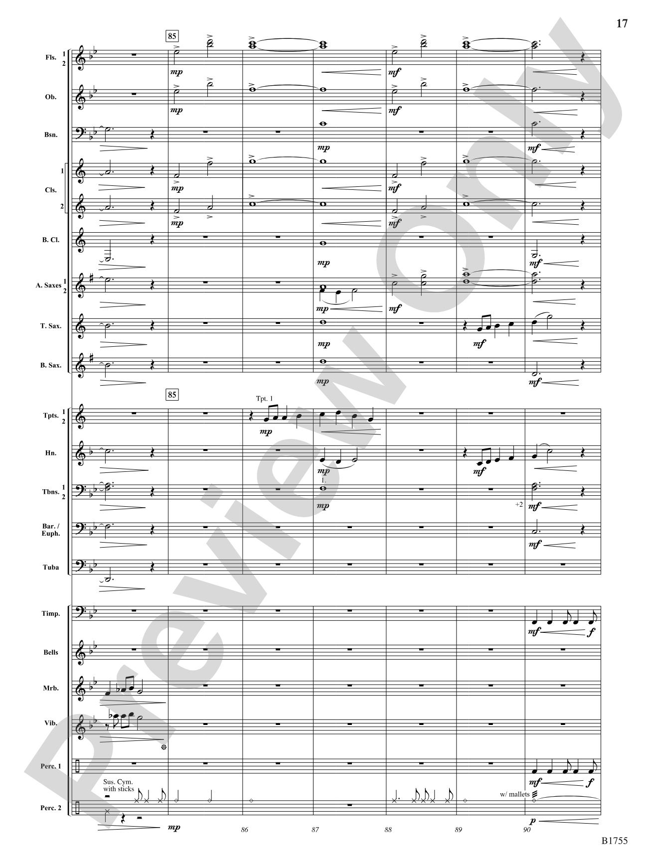 Shimmering Joy: Concert Band Conductor Score & Parts