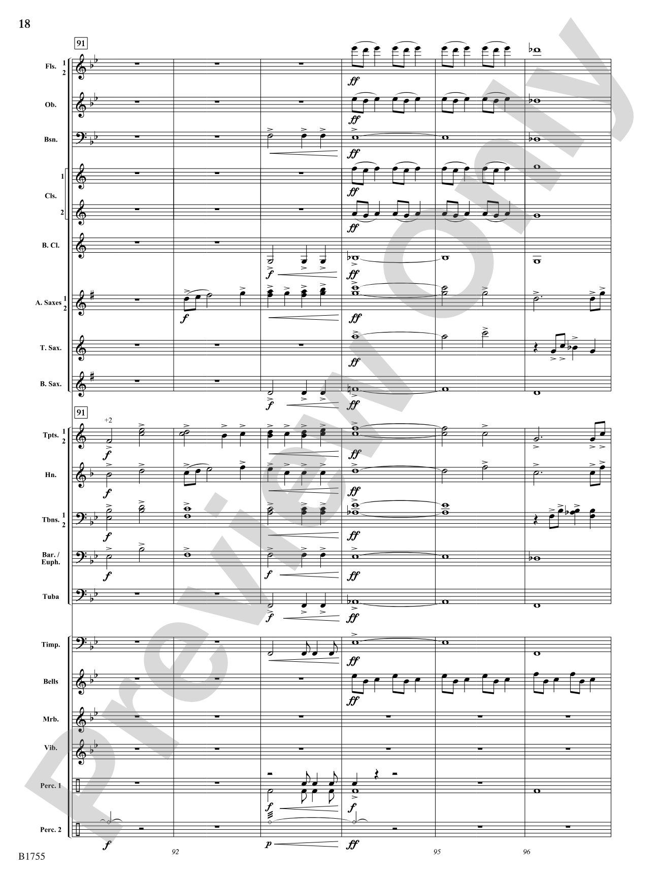 Shimmering Joy: Concert Band Conductor Score & Parts