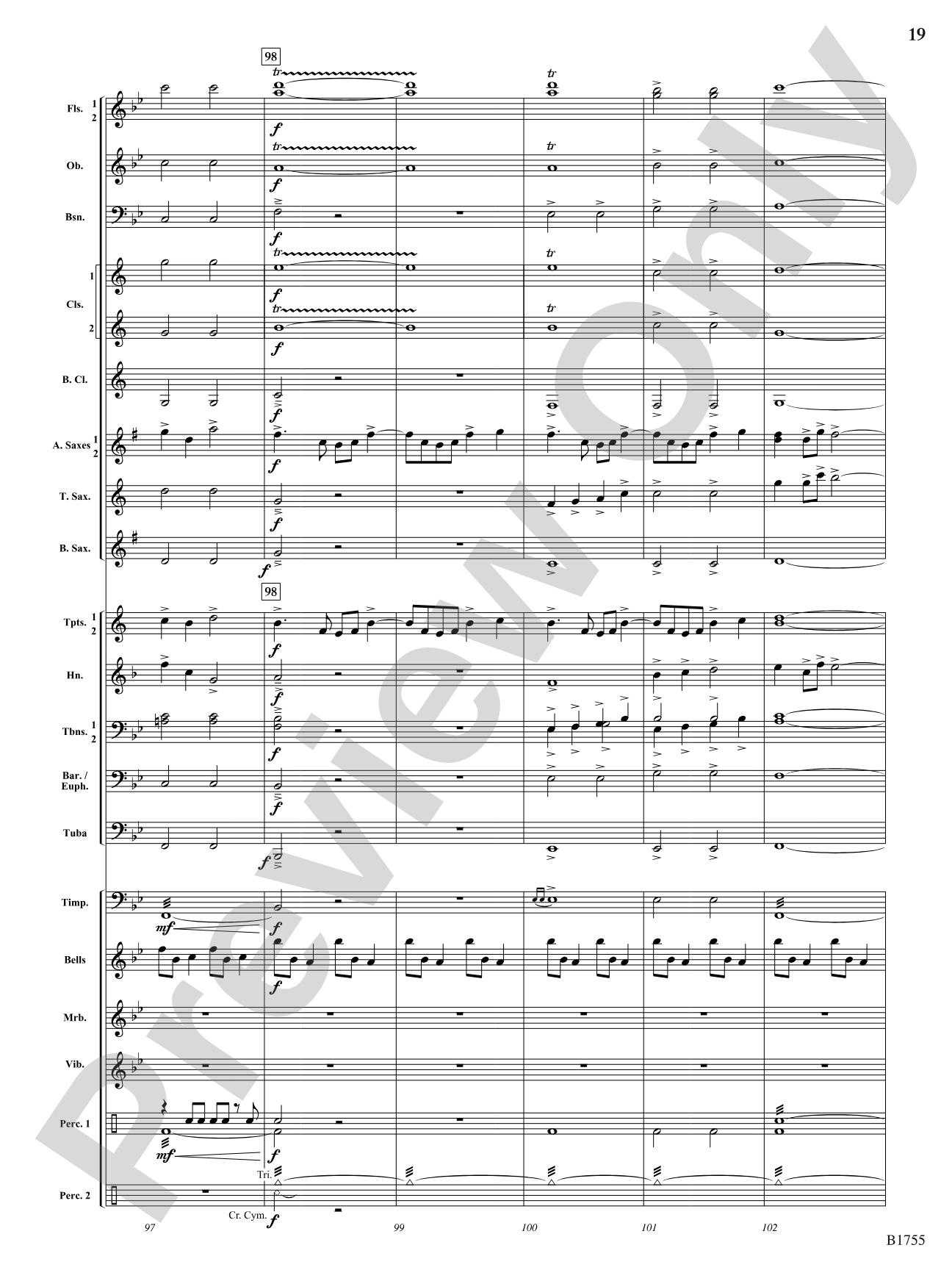 Shimmering Joy: Concert Band Conductor Score & Parts