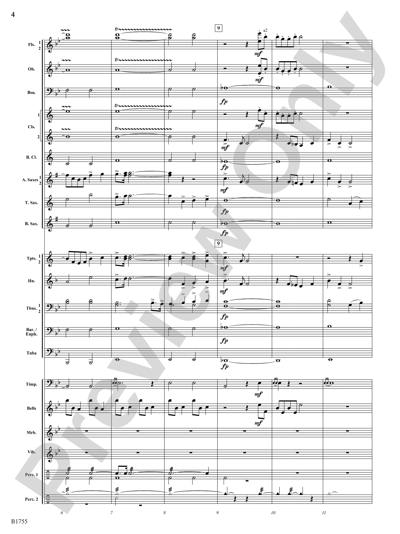 Shimmering Joy: Concert Band Conductor Score & Parts