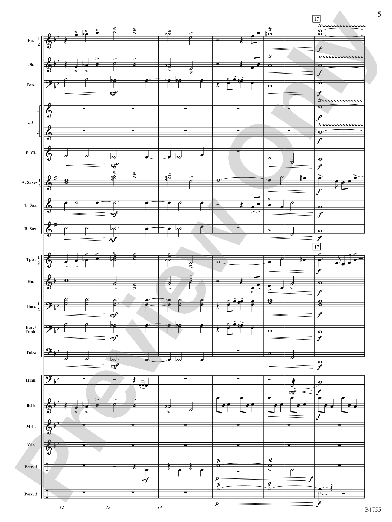 Shimmering Joy: Concert Band Conductor Score & Parts