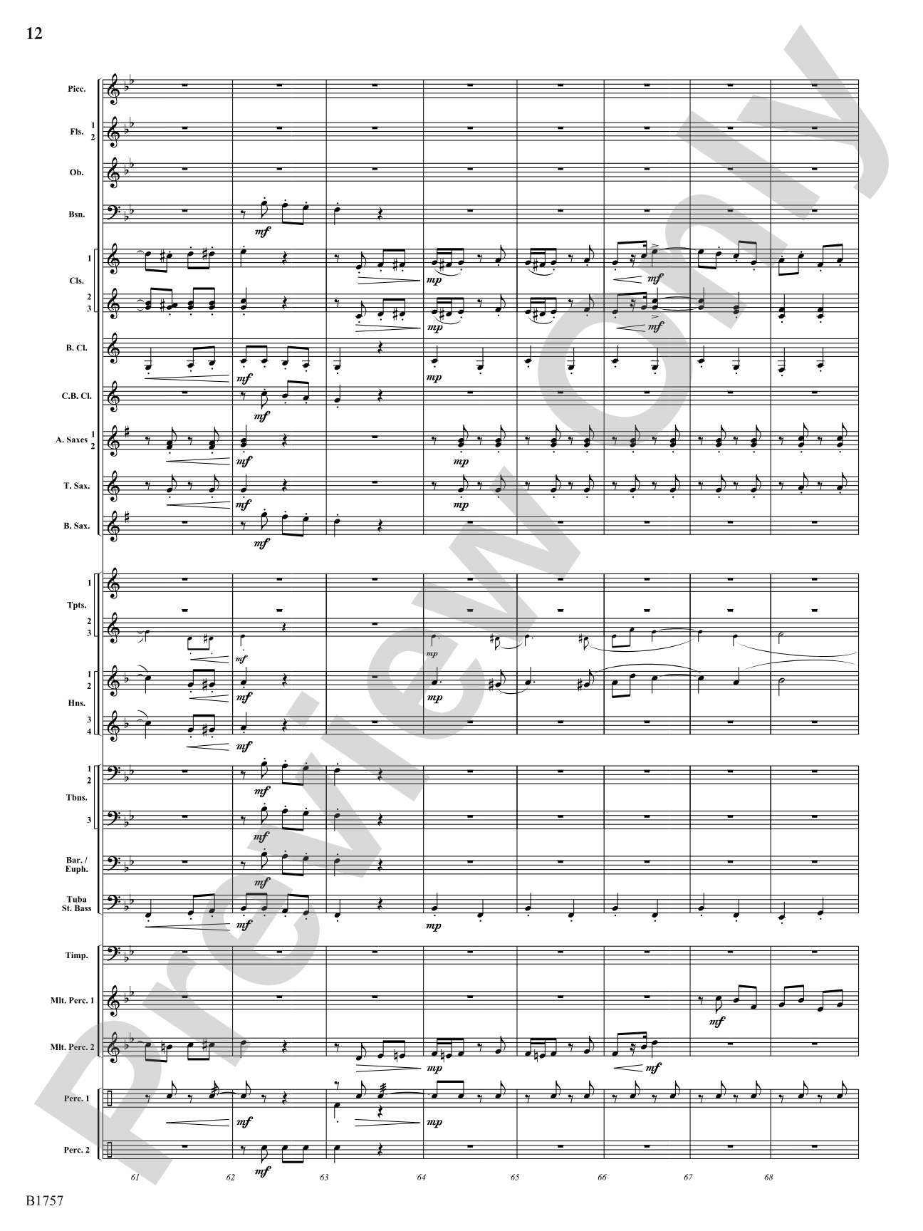 Metamorphic Dances: Concert Band Conductor Score & Parts