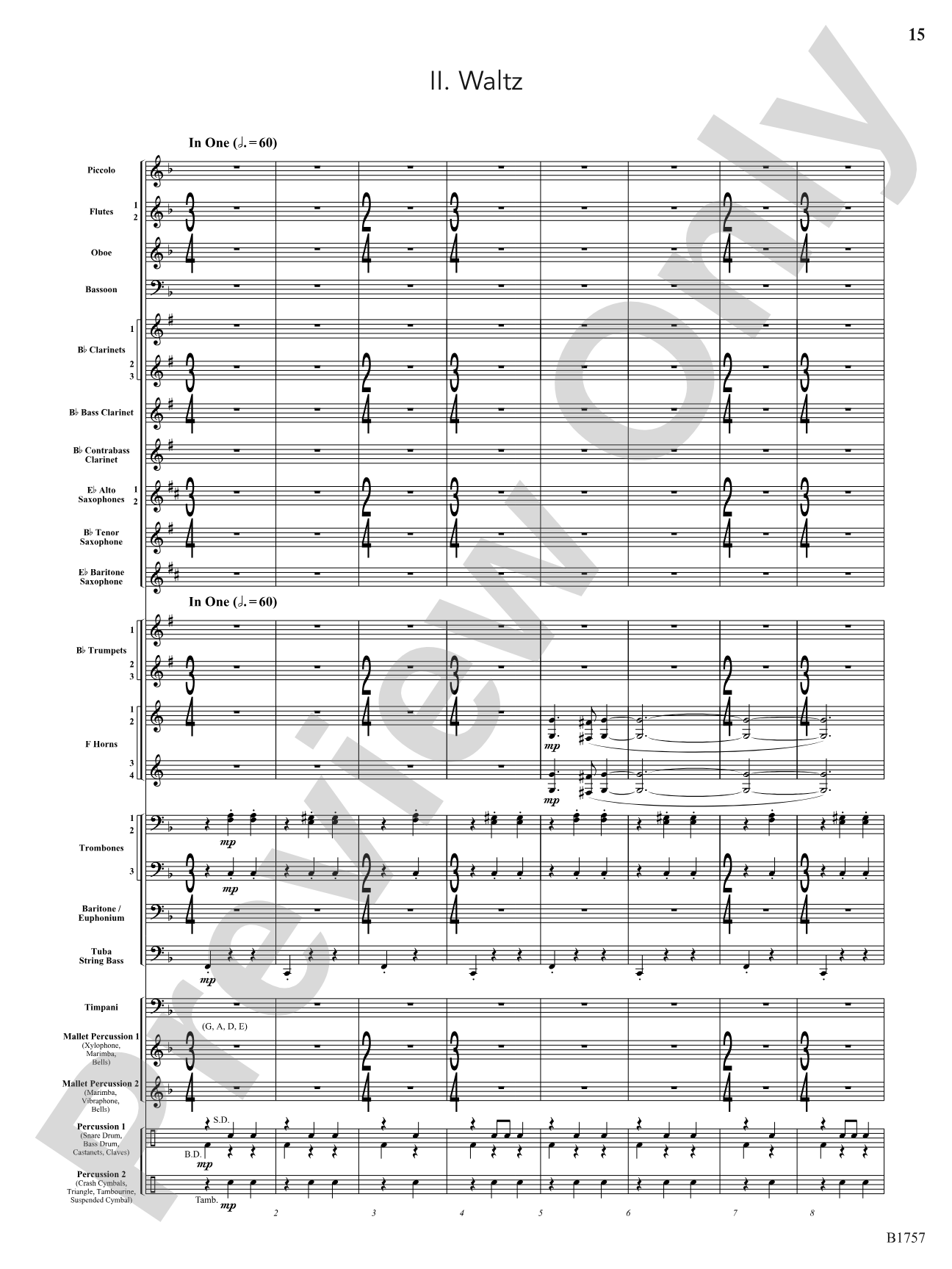 Metamorphic Dances: Concert Band Conductor Score & Parts