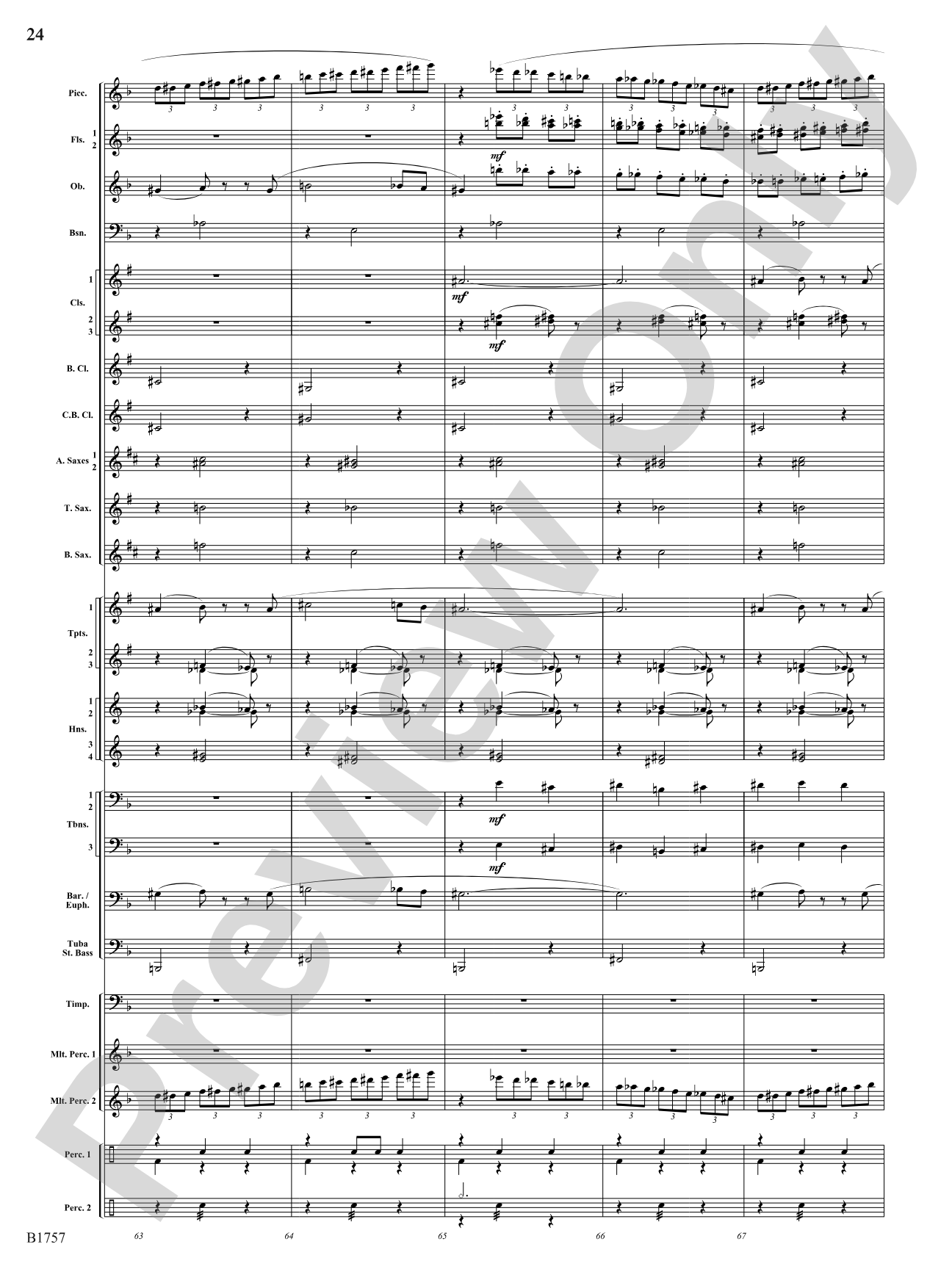 Metamorphic Dances: Concert Band Conductor Score & Parts