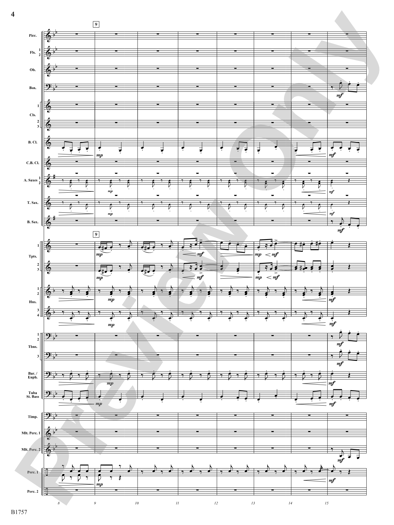 Metamorphic Dances: Concert Band Conductor Score & Parts
