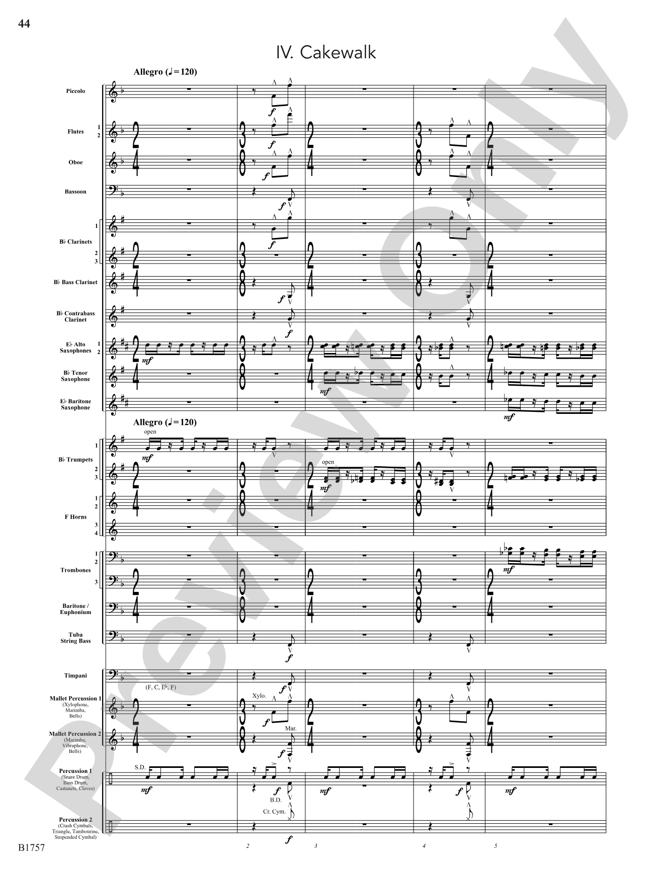 Metamorphic Dances: Concert Band Conductor Score & Parts