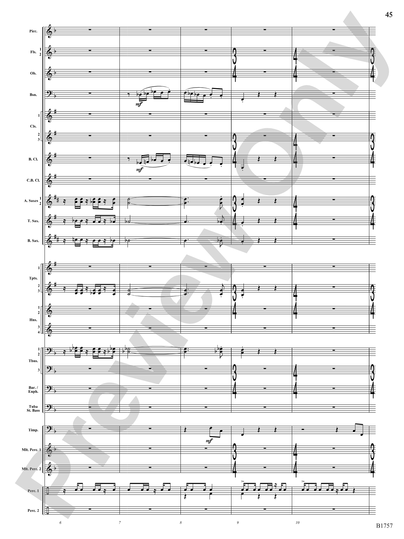 Metamorphic Dances: Concert Band Conductor Score & Parts