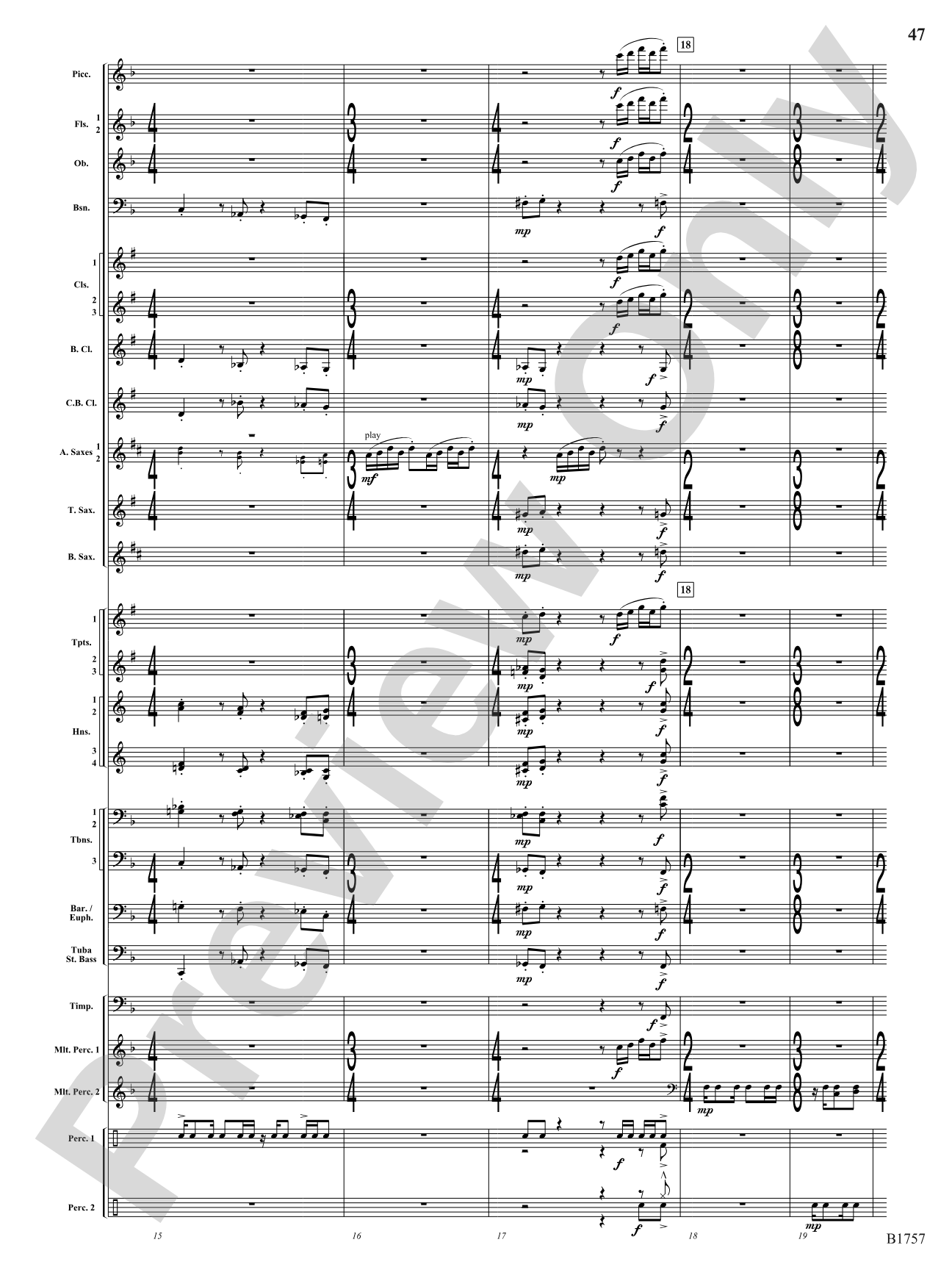 Metamorphic Dances: Concert Band Conductor Score & Parts