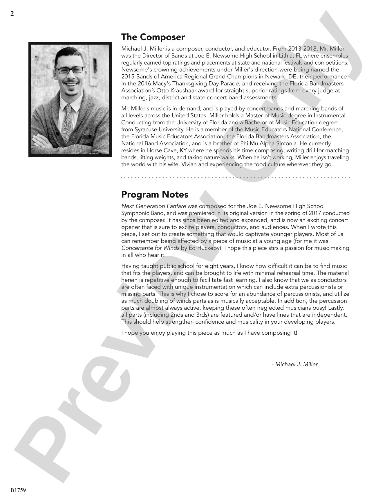 Next Generation Fanfare: Concert Band Conductor Score & Parts