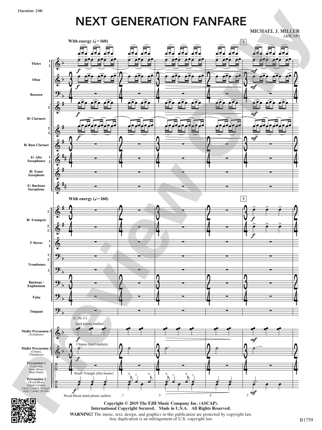 Next Generation Fanfare: Concert Band Conductor Score & Parts