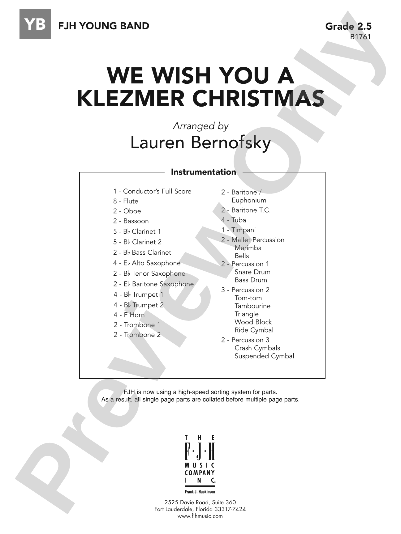 We Wish You A Klezmer Christmas: Concert Band Conductor Score & Parts