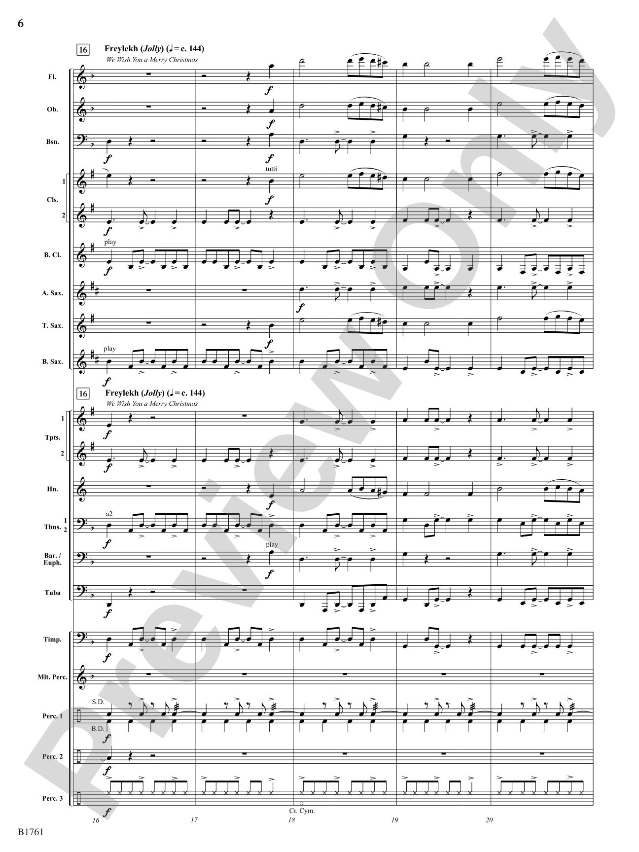 We Wish You A Klezmer Christmas: Concert Band Conductor Score & Parts