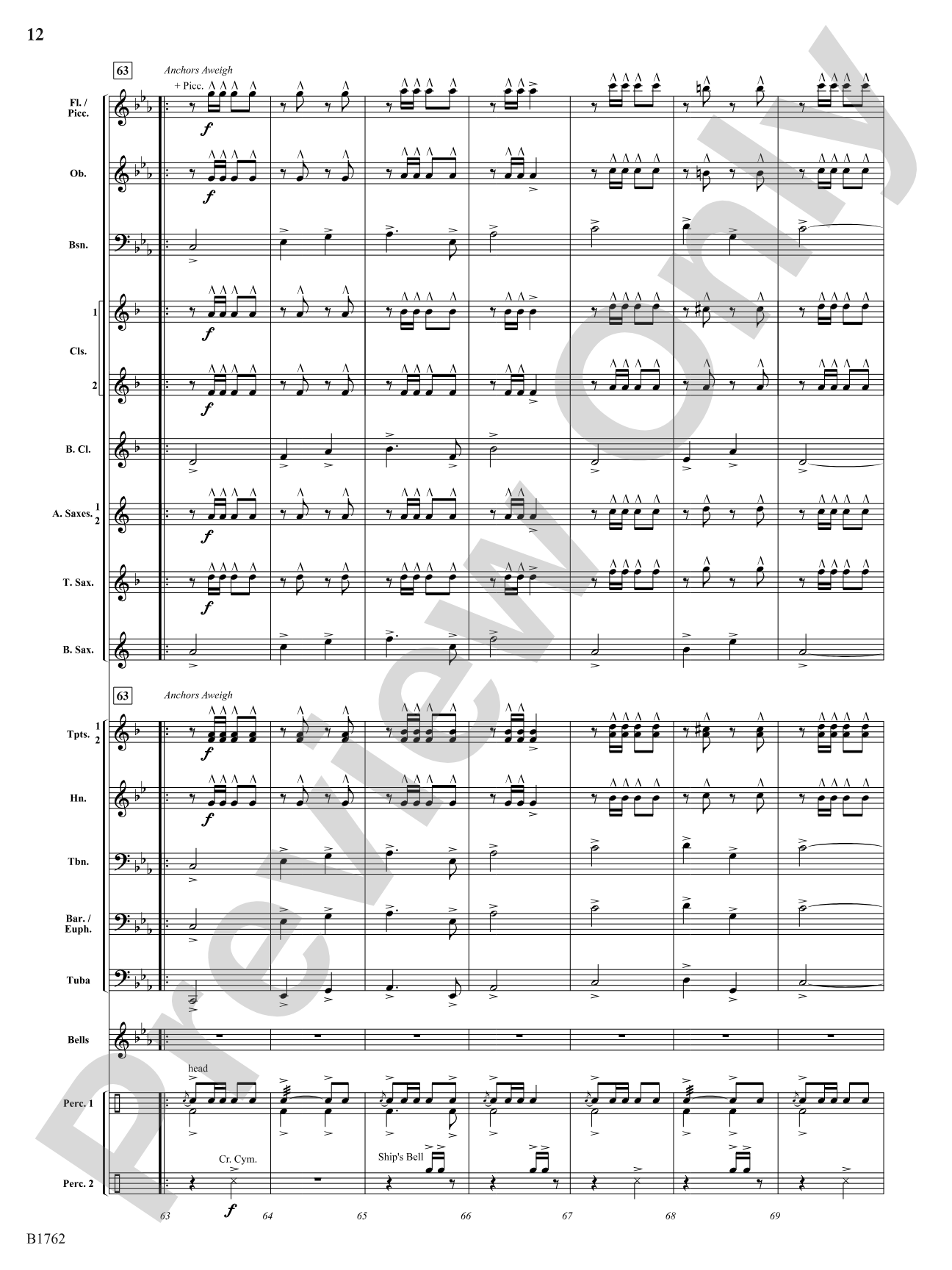 The Golden Thirteen: Concert Band Conductor Score & Parts