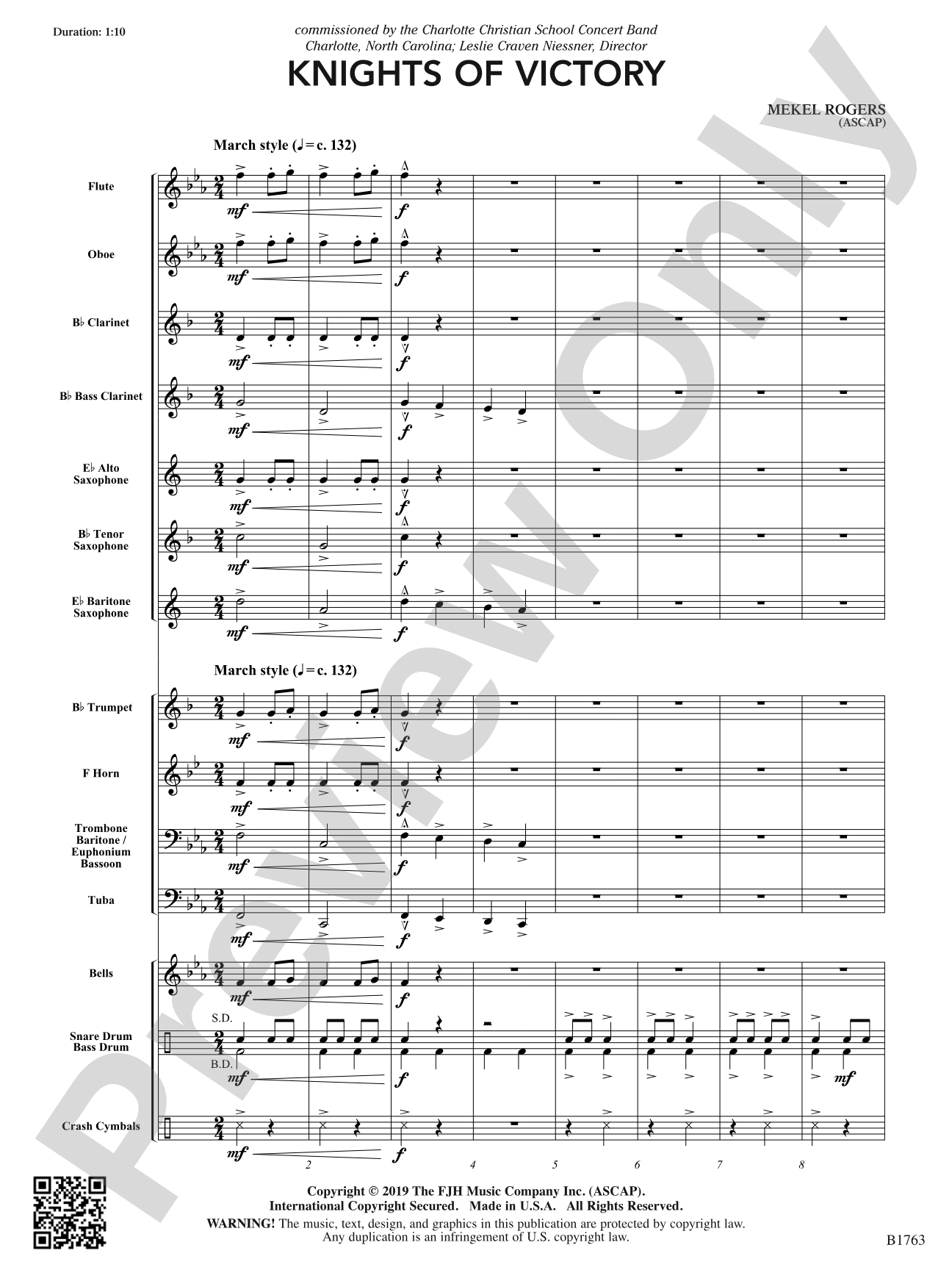 Knights of Victory: Concert Band Conductor Score & Parts