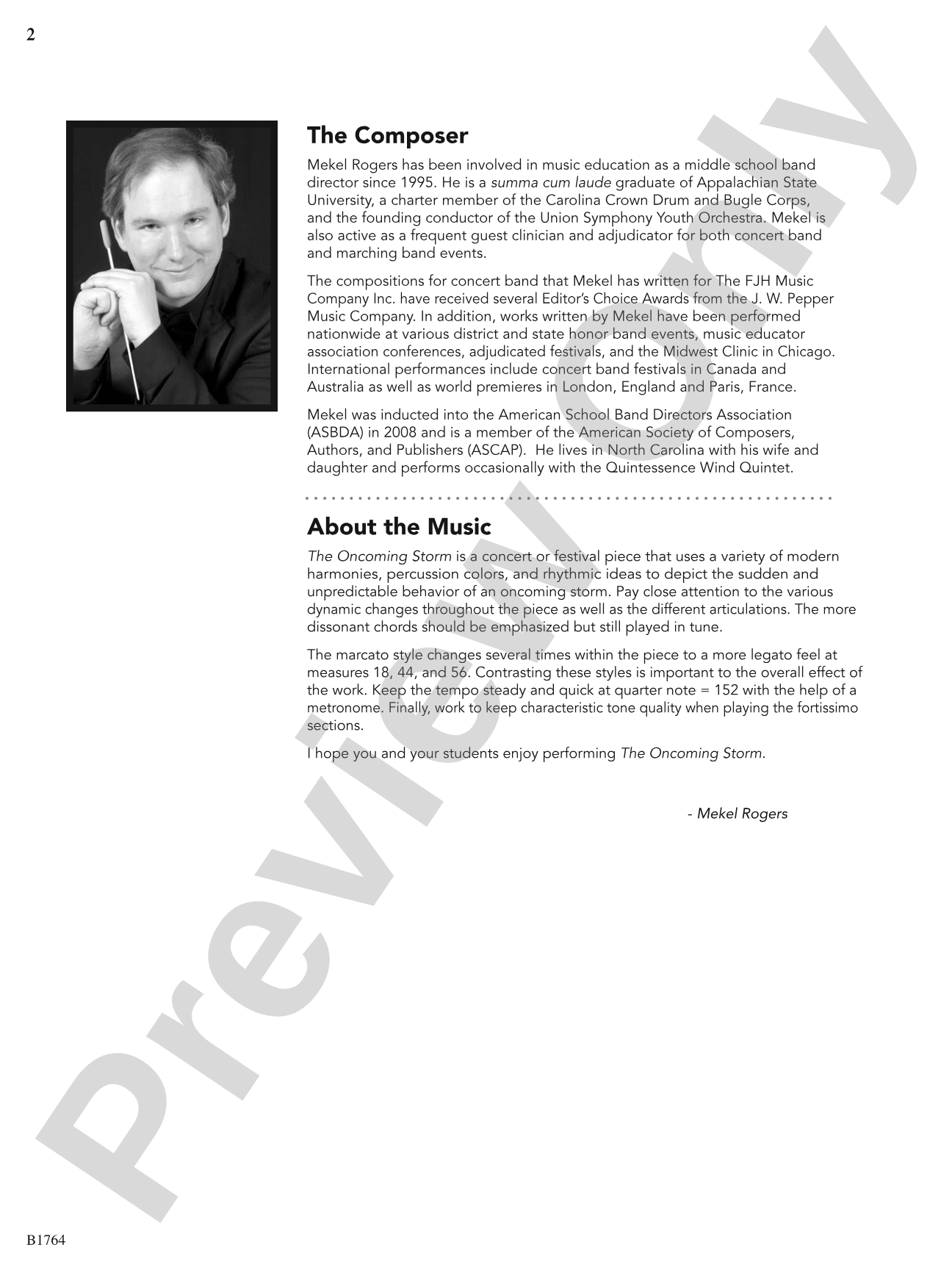 The Oncoming Storm: Concert Band Conductor Score & Parts