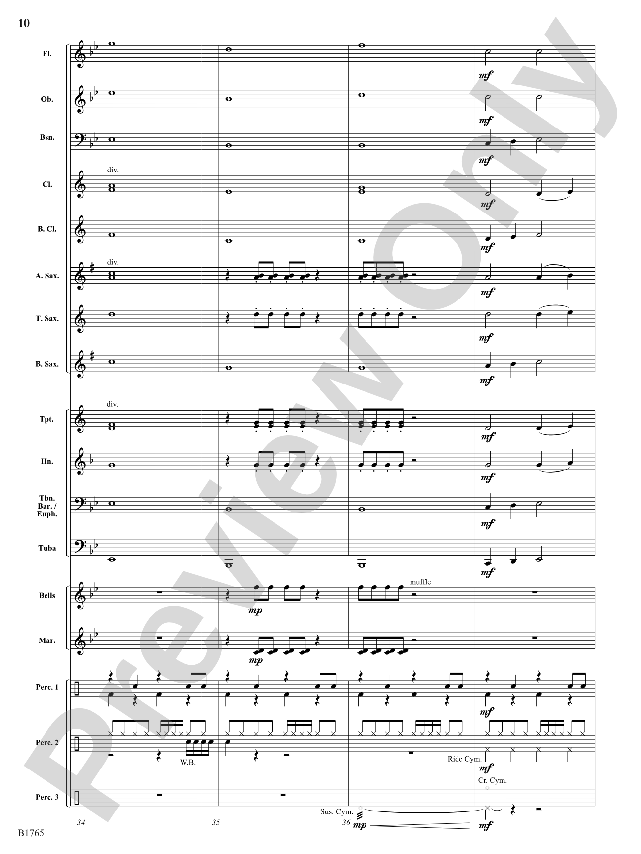 Algo-Rhythms: Concert Band Conductor Score & Parts