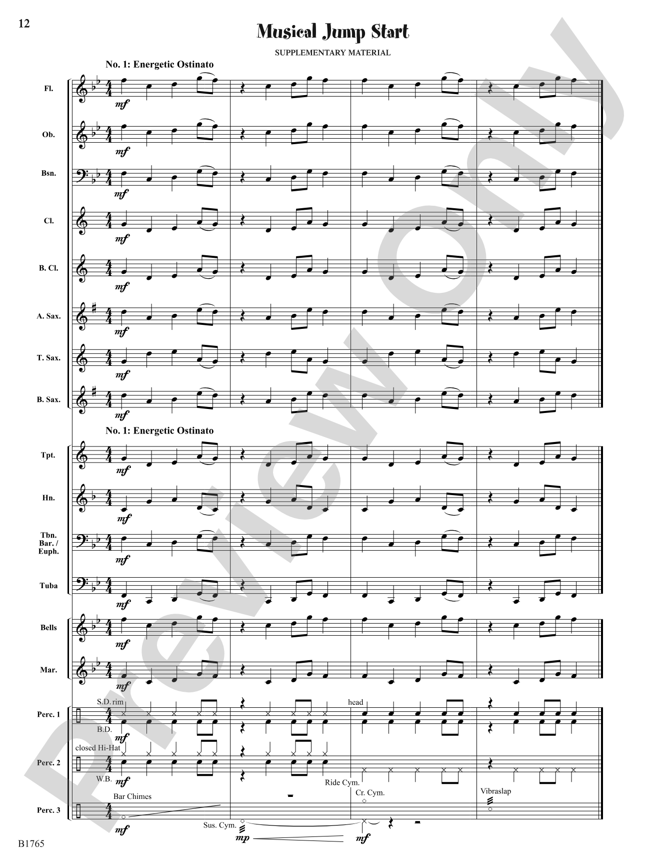 Algo-Rhythms: Concert Band Conductor Score & Parts