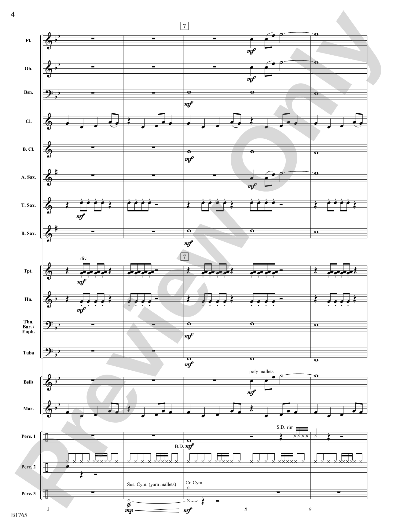 Algo-Rhythms: Concert Band Conductor Score & Parts