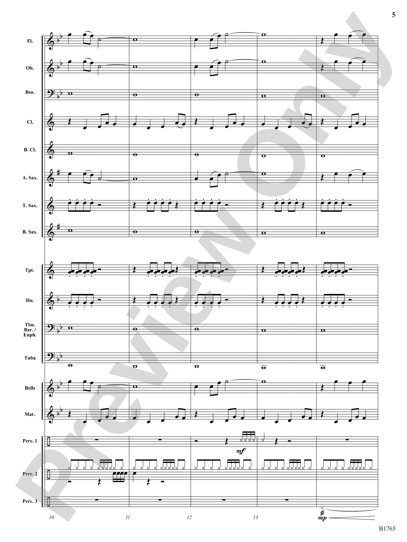 Algo-Rhythms: Concert Band Conductor Score & Parts