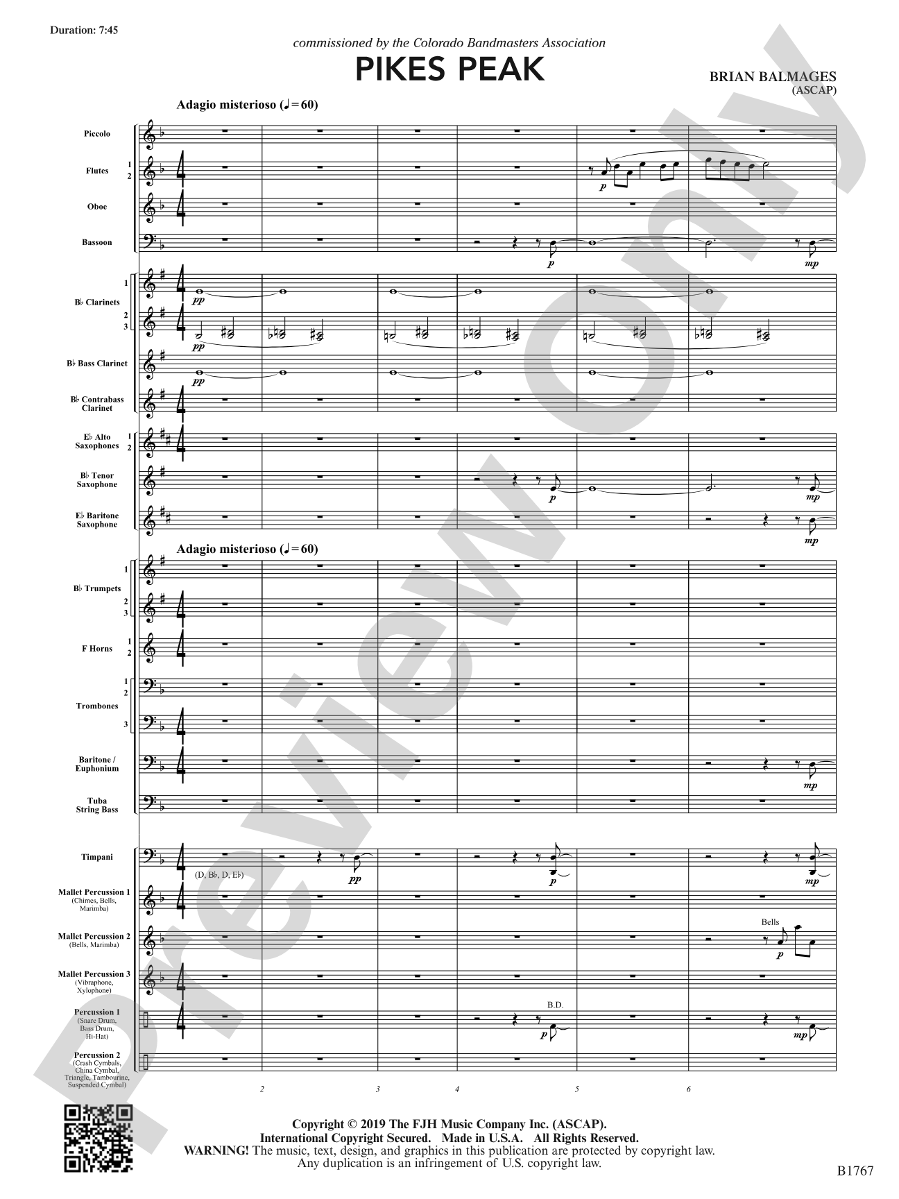 Pikes Peak: Concert Band Conductor Score & Parts