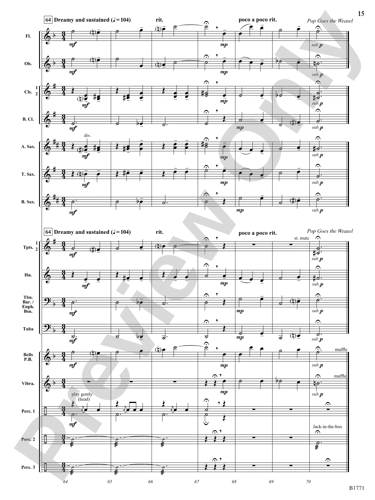 Abandoned Toy Shop: Concert Band Conductor Score & Parts