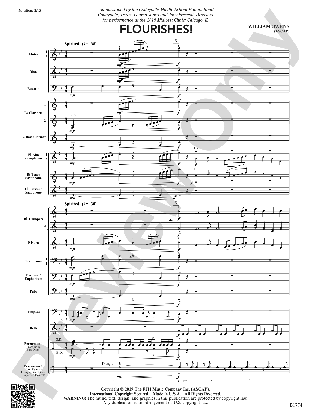 Flourishes!: Concert Band Conductor Score & Parts