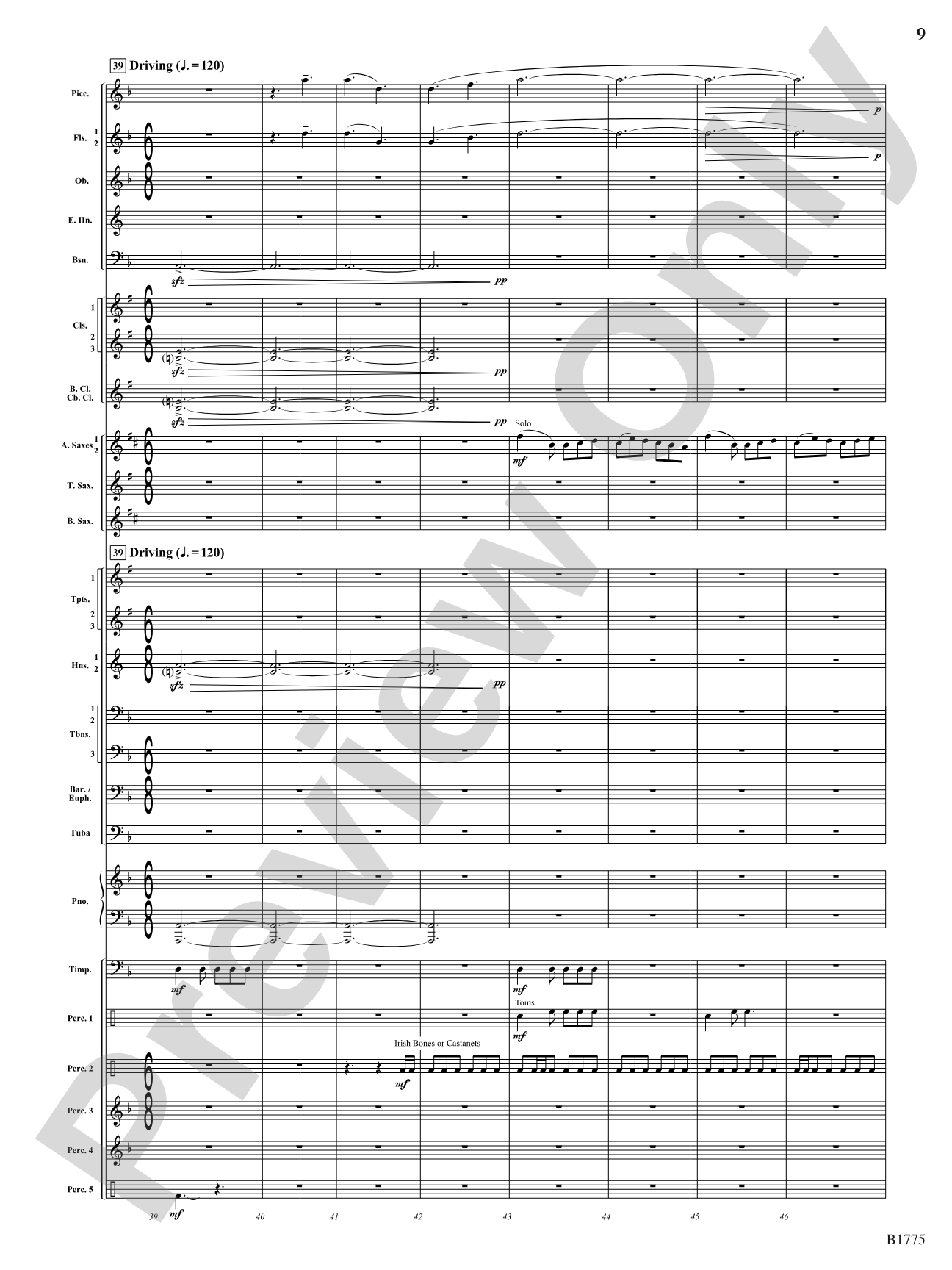 The Spirit of Cashel: Concert Band Conductor Score & Parts