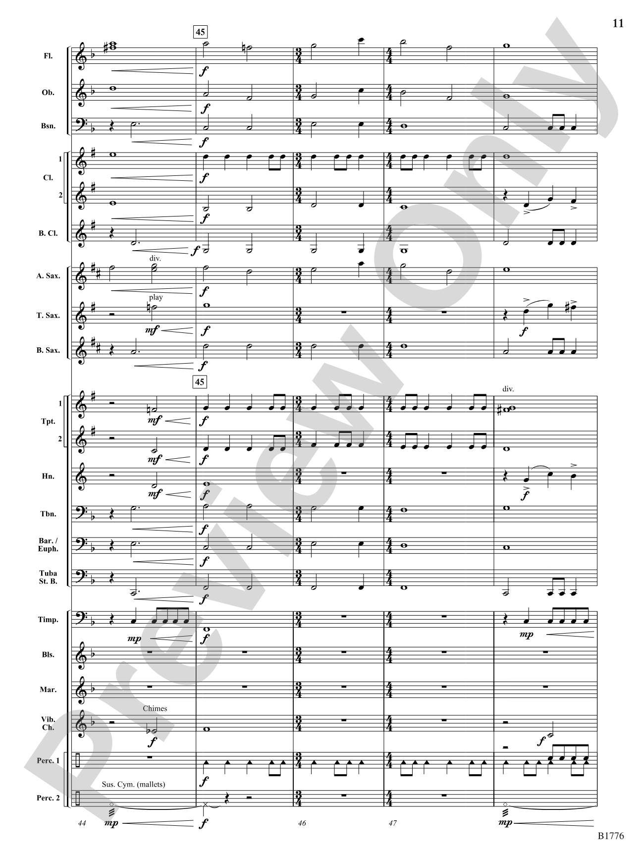 Thunderbolt Fanfare: Concert Band Conductor Score & Parts