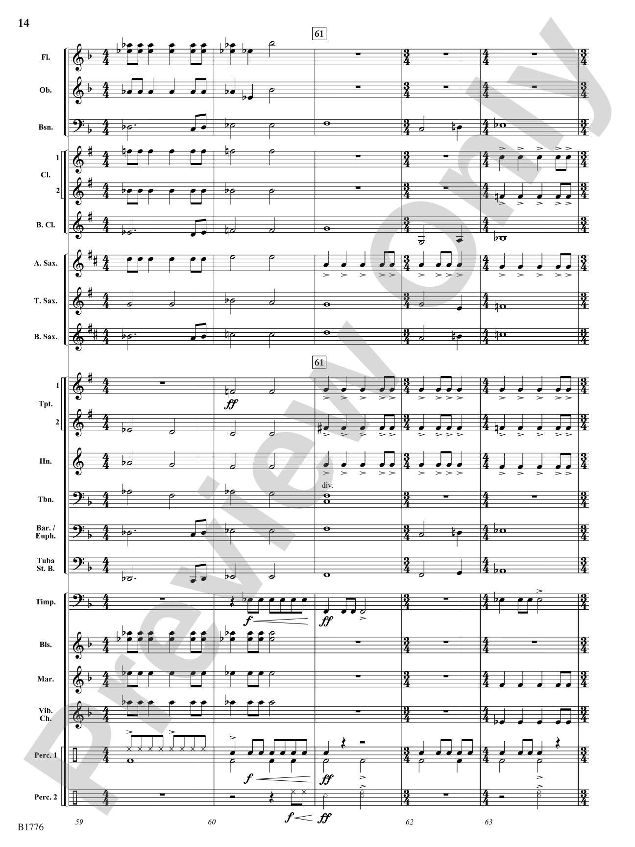 Thunderbolt Fanfare: Concert Band Conductor Score & Parts