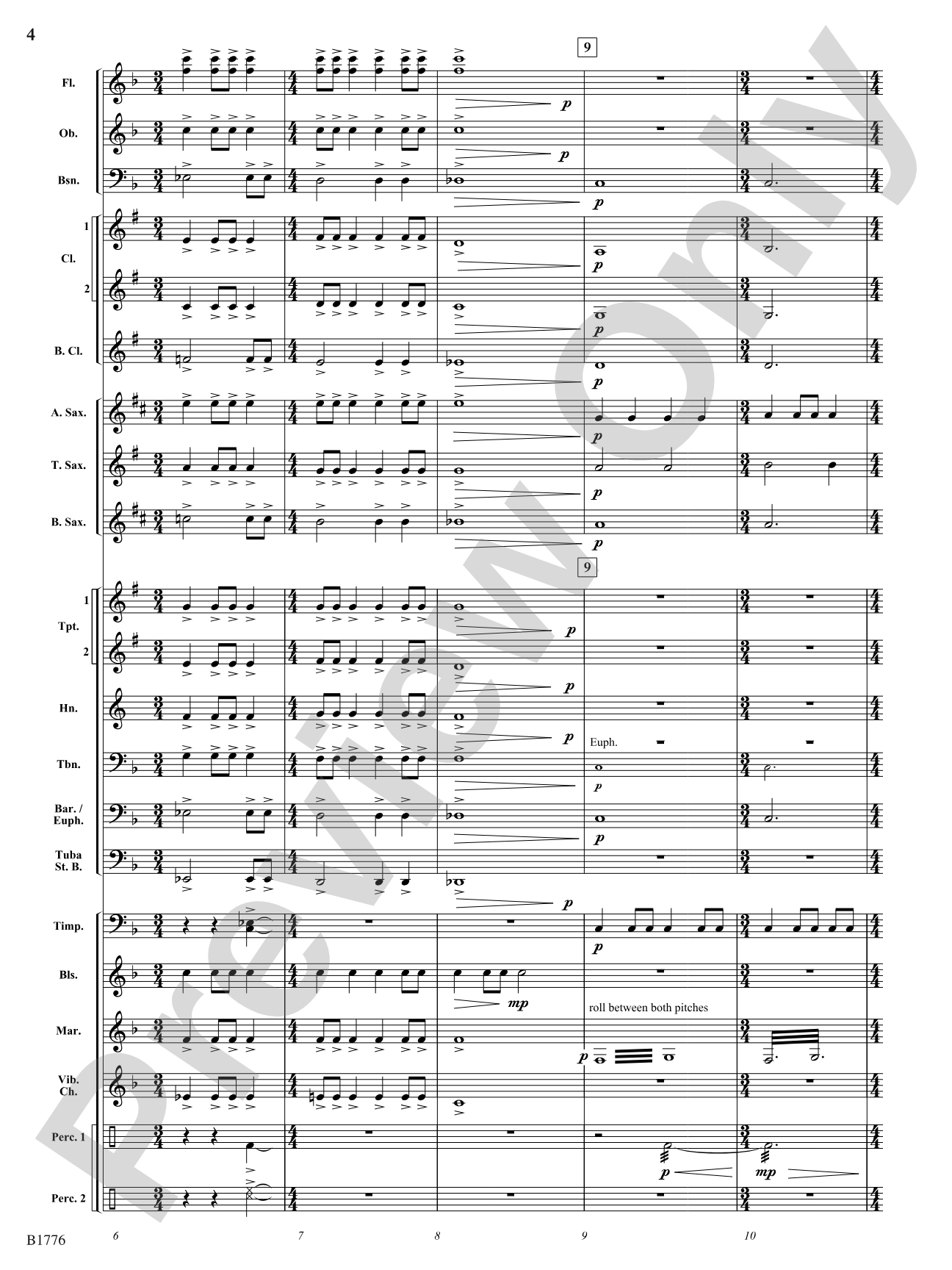 Thunderbolt Fanfare: Concert Band Conductor Score & Parts