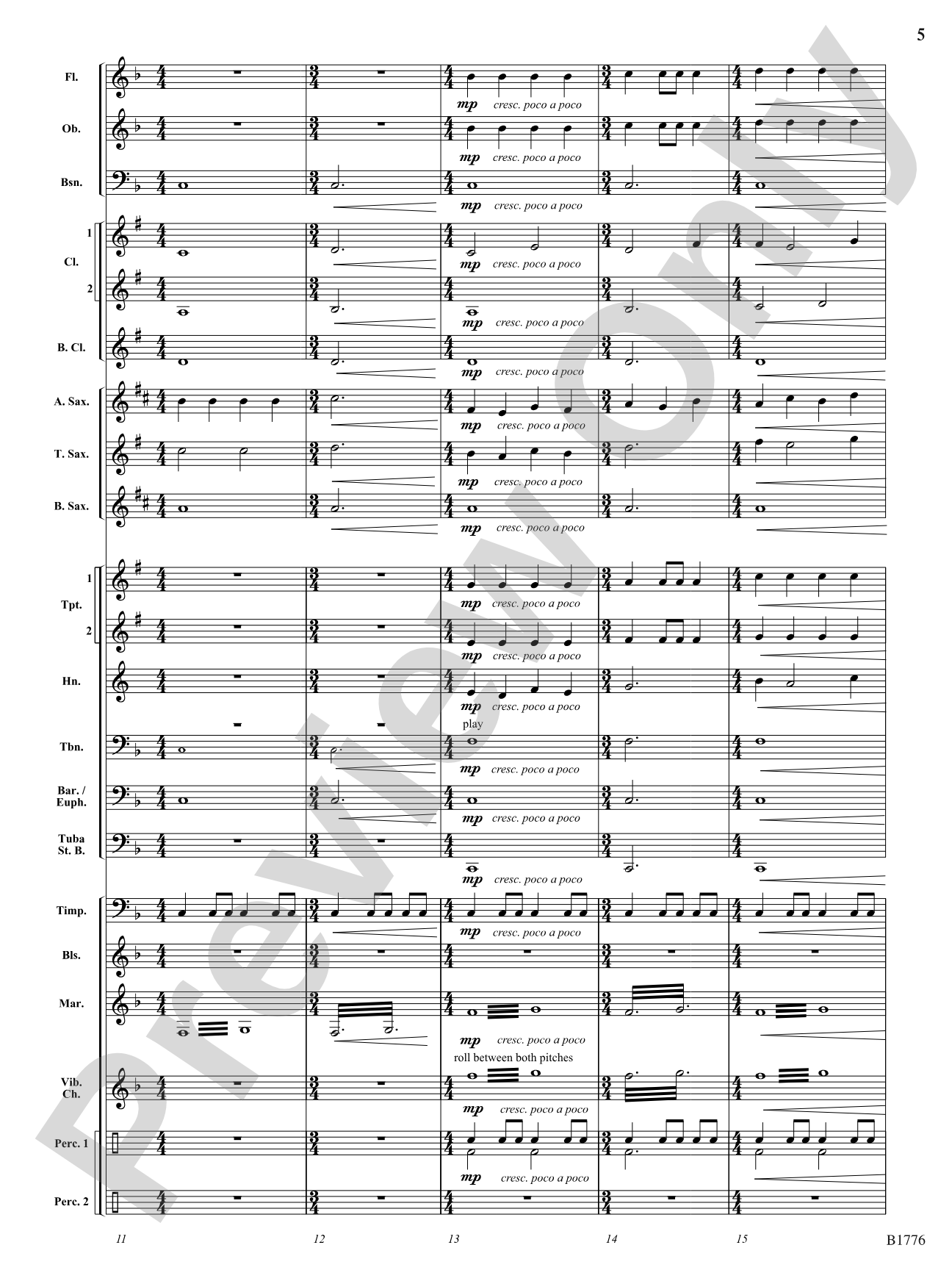 Thunderbolt Fanfare: Concert Band Conductor Score & Parts