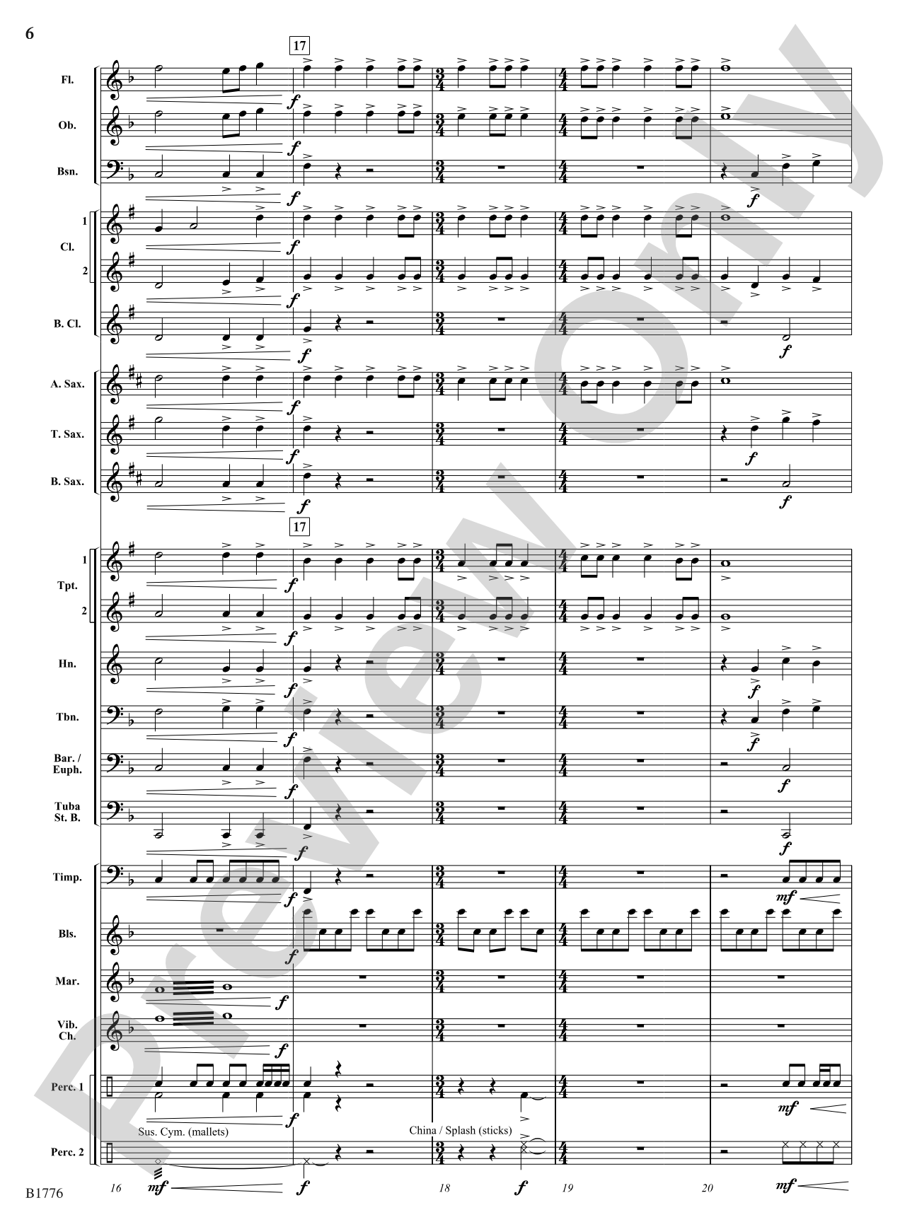 Thunderbolt Fanfare: Concert Band Conductor Score & Parts