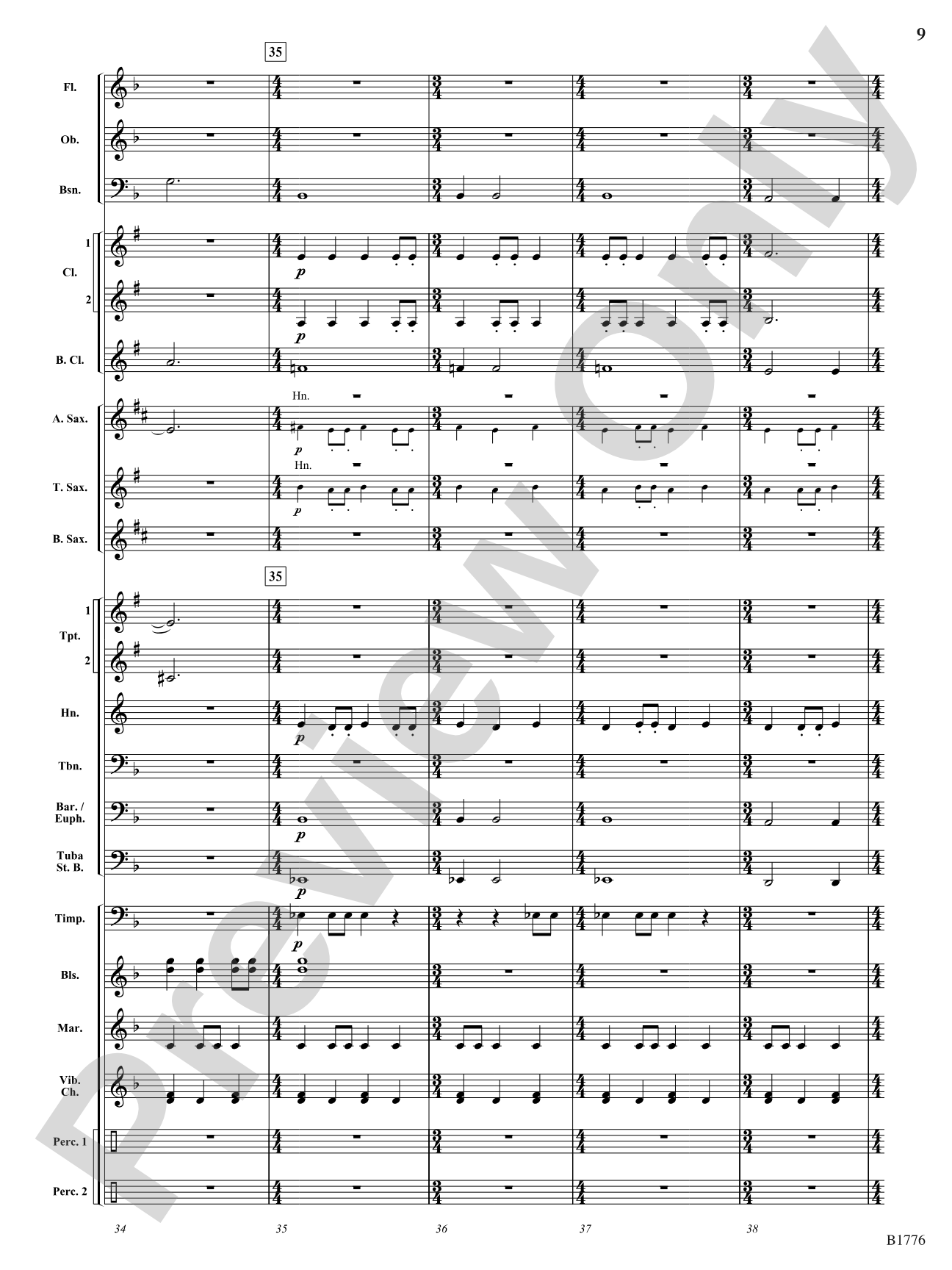 Thunderbolt Fanfare: Concert Band Conductor Score & Parts