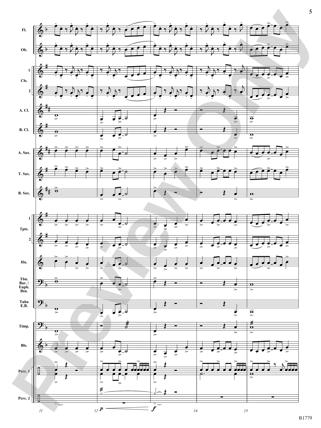 Lion's Gate: Concert Band Conductor Score & Parts