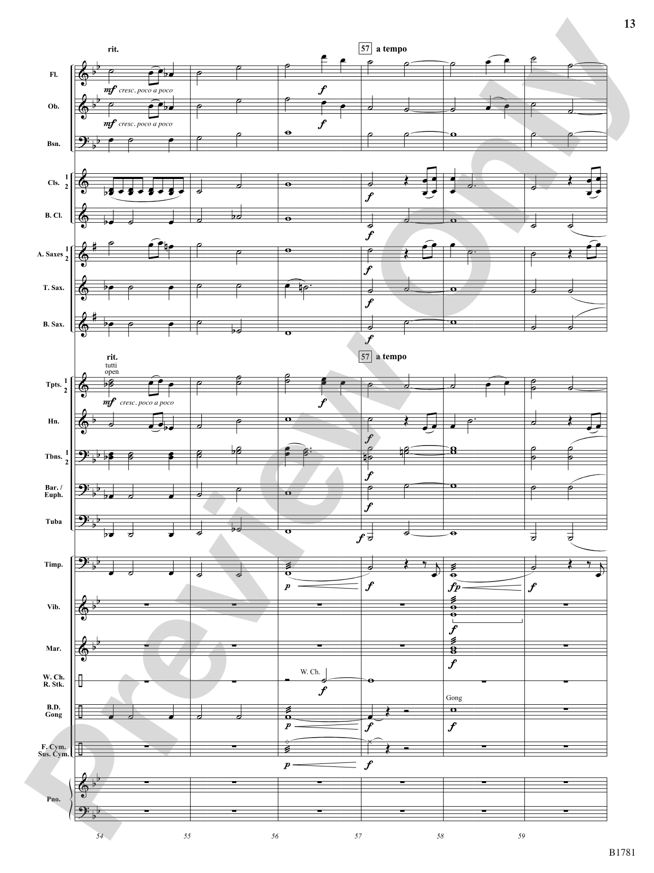 River Poem: Concert Band Conductor Score & Parts