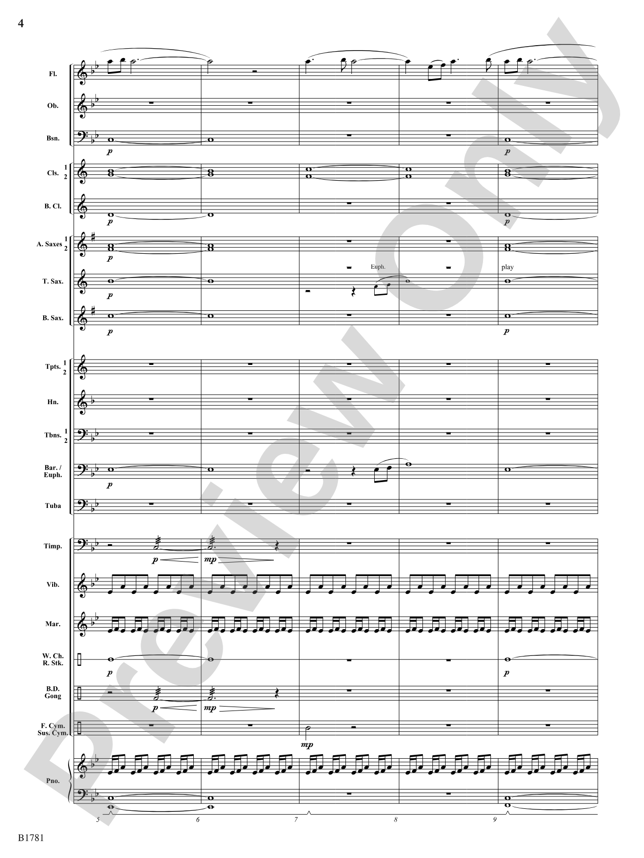 River Poem: Concert Band Conductor Score & Parts