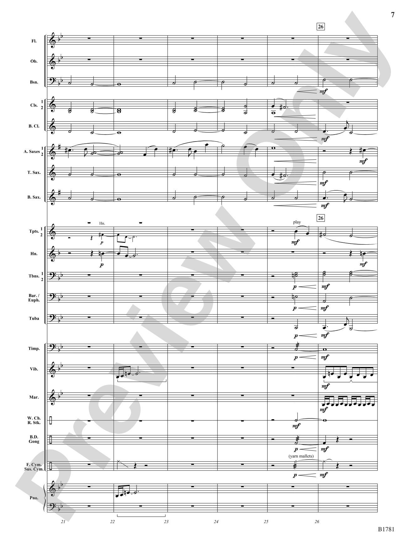 River Poem: Concert Band Conductor Score & Parts