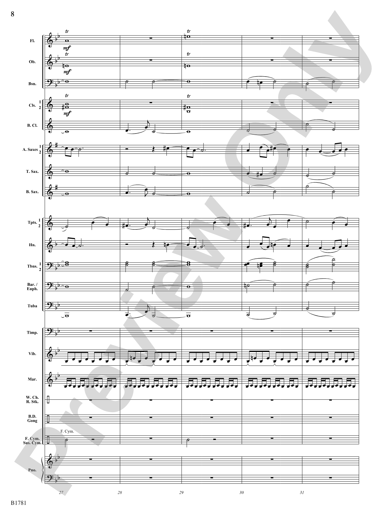 River Poem: Concert Band Conductor Score & Parts