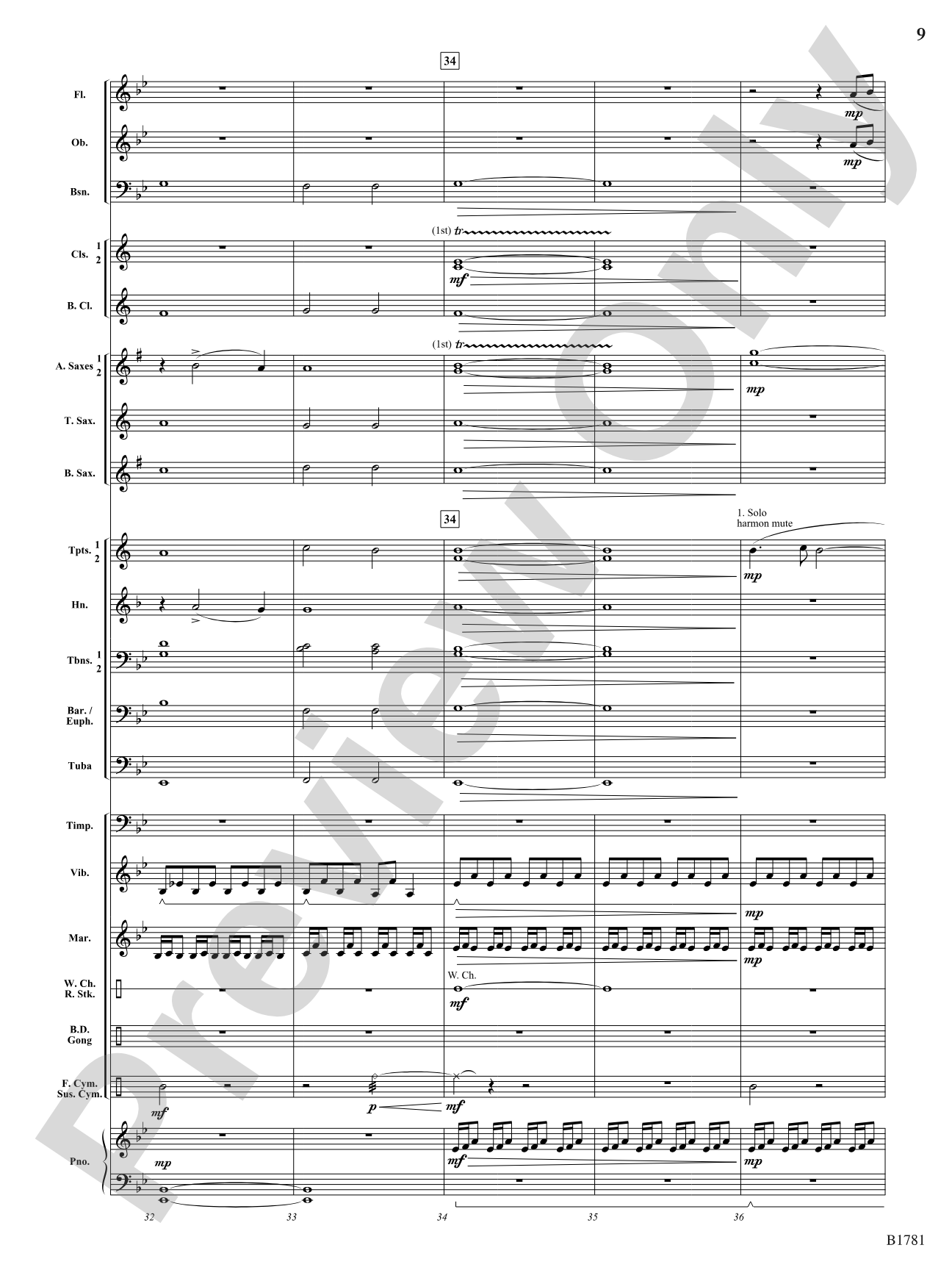 River Poem: Concert Band Conductor Score & Parts