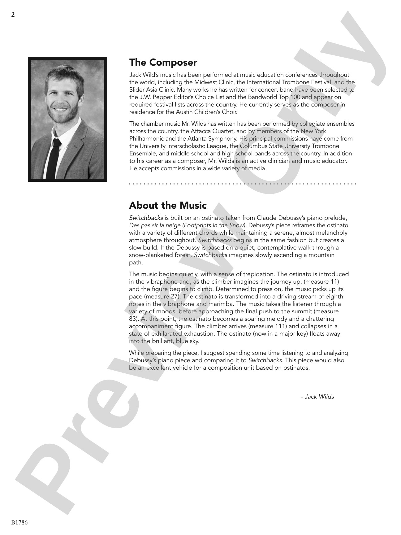 Switchbacks: Concert Band Conductor Score & Parts